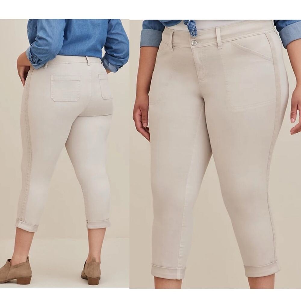 Torrid Crop Aviator Skinny Stretch Twill Mid-Rise Pant‎